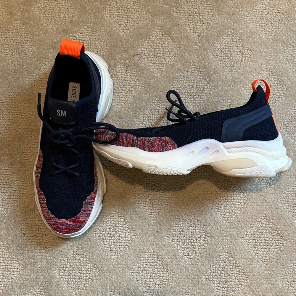 Steve Madden Blue and Red Sneakers